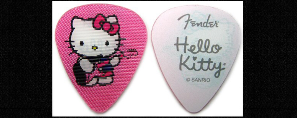 trademark #2 HELLO KITTY Authentic Sanrio Guitar Pick!! 