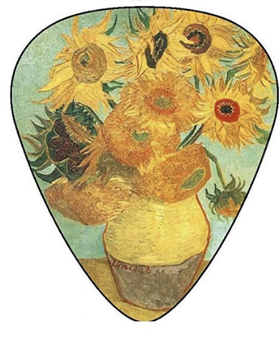 - Almond Blossom Sunflowers Series Van Gogh Famous Paintings Guitar Picks Best Stocking Stuffer Gifts for Men Women Celluloid Medium 12-Pack 