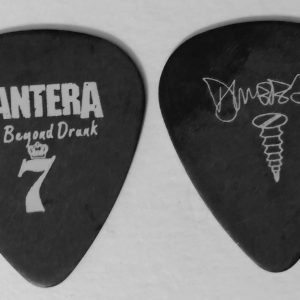 Pantera Dimebag Darrell Abbott Guitar Pick From 2001 Reinventing the Steel  tour, Gold Embossing