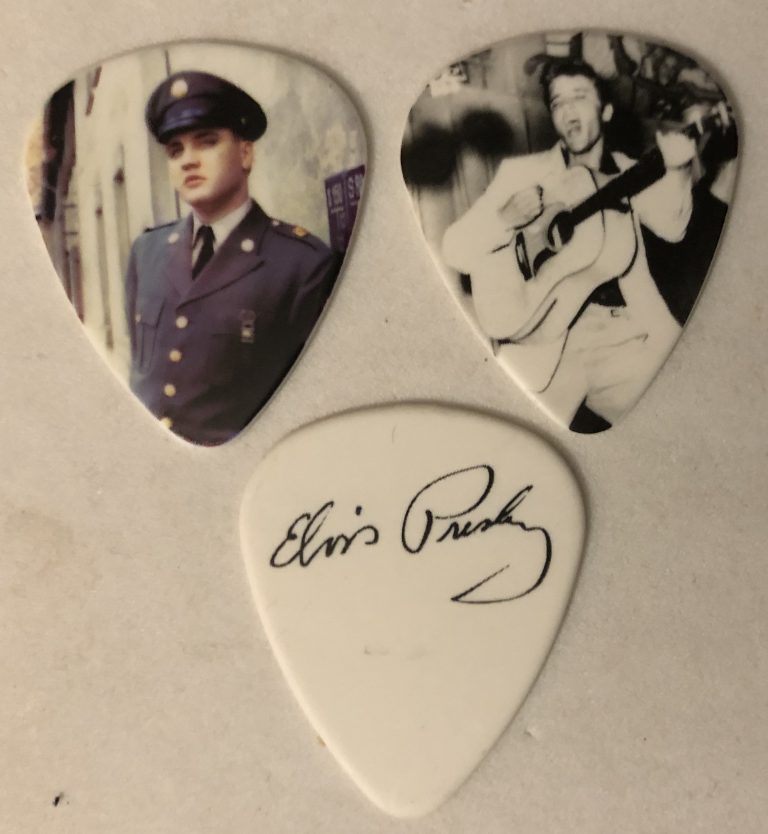 ELVIS PRESLEY Guitar Picks Set (3) guitar picks, Army, Acoustic