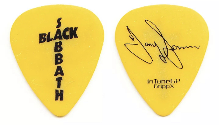 BLACK SABBATH TONY IOMMI band logo signature guitar pick q1 
