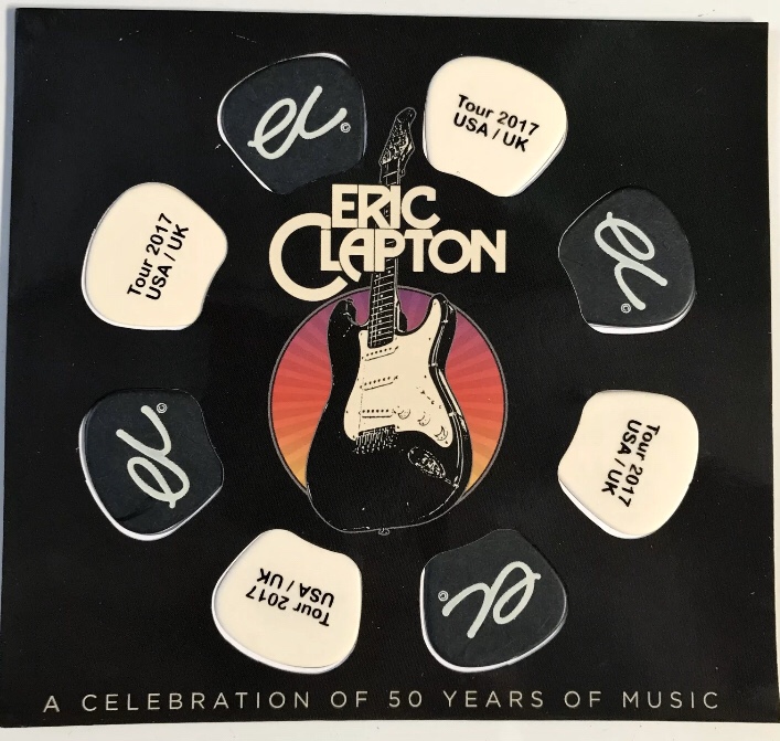 Jeg er stolt sfære George Eliot Eric Clapton 2017 Tour USA UK Guitar Pick Set, 8 Picks, Authentic concert  Merch - Pickbay