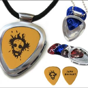 Horse Guitar Pick Leather Cord Necklace GD