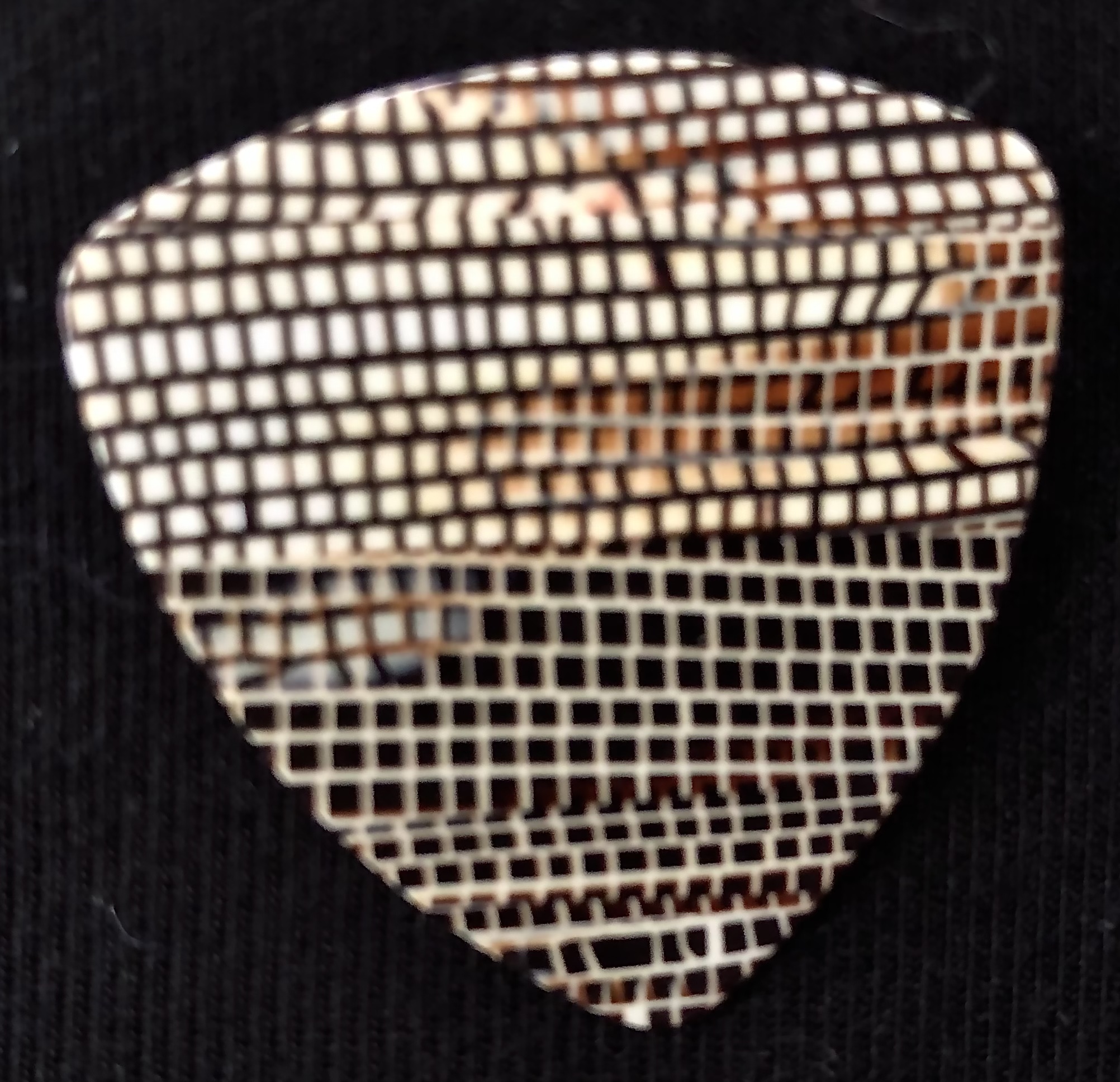 Vintage Faux Snakeskin design Guitar Pick celluloid in dark earthy